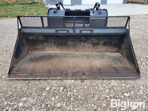 bobcat skid steer auto bucket attachment|bobcat 74 heavy duty bucket.